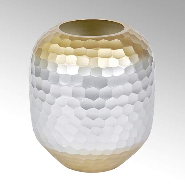 Lambert, VASE FAVO, matt silber/gold, groß