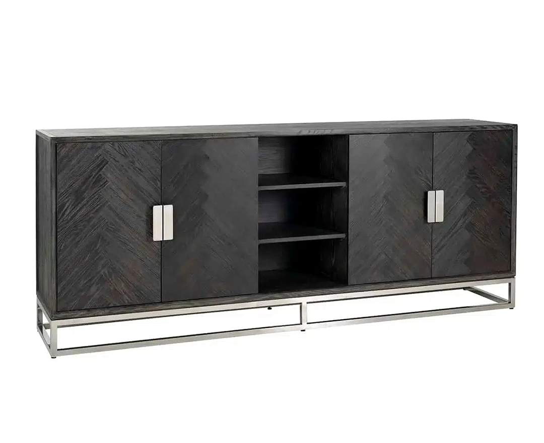 Richmond Interiors - Sideboard Anrichte Blackbone silver