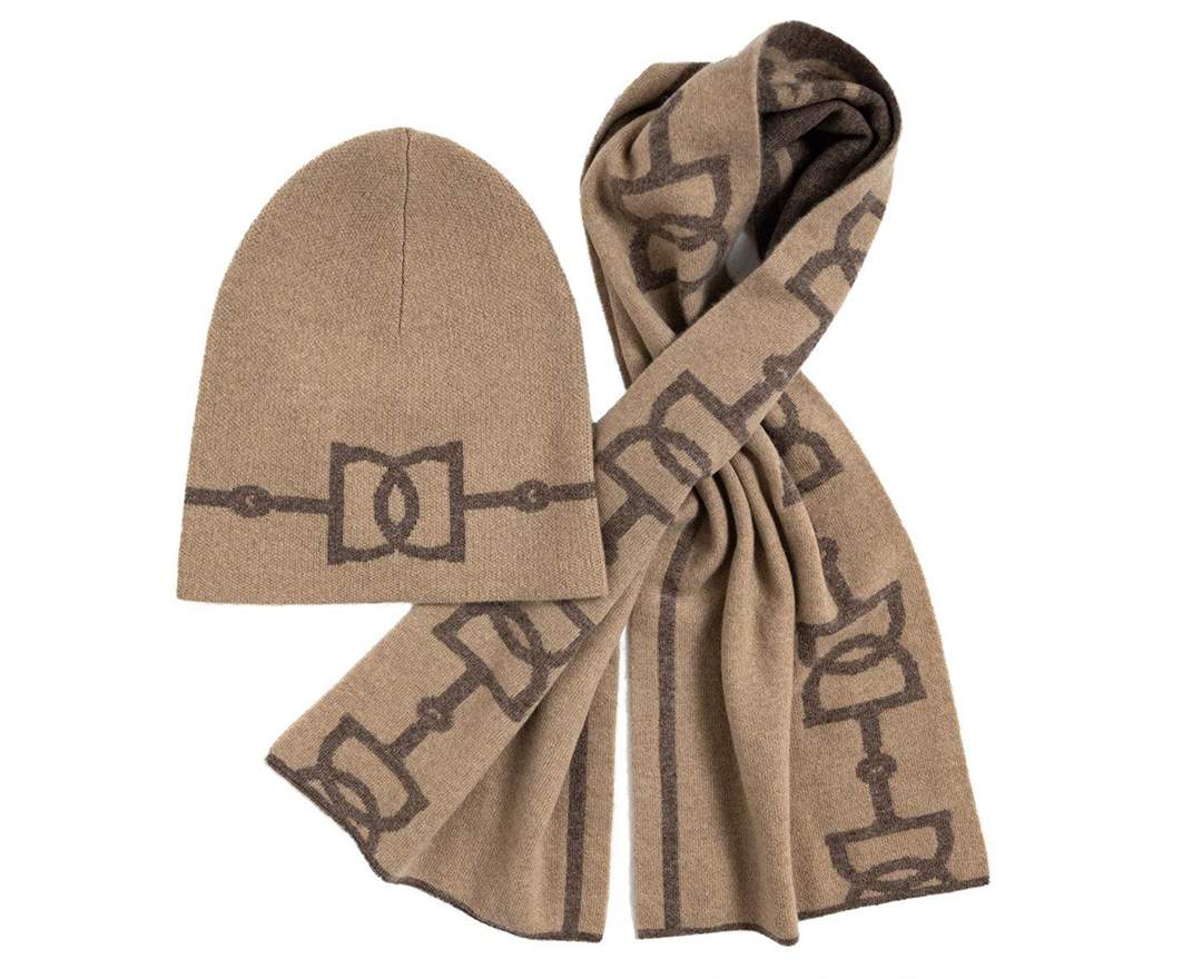 Adamsbro Cashmere Set Beanie & Scarf - Beige