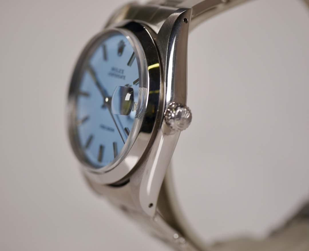 Rolex Oysterdate Precision 6694 Baby Blue 34mm 1975 inkl. Box