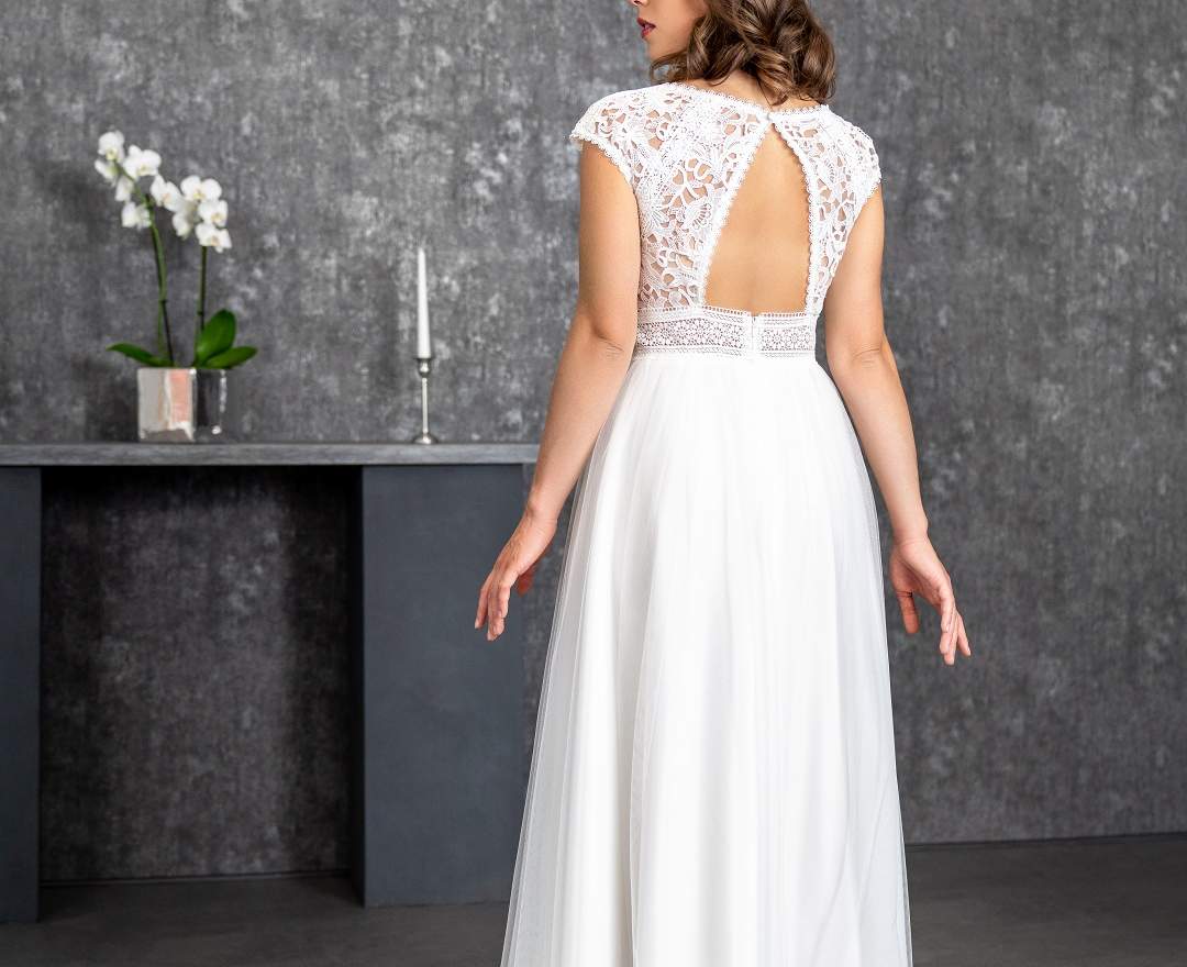 Fuchs Moden - Brautkleid aus Chiffon A-Linie