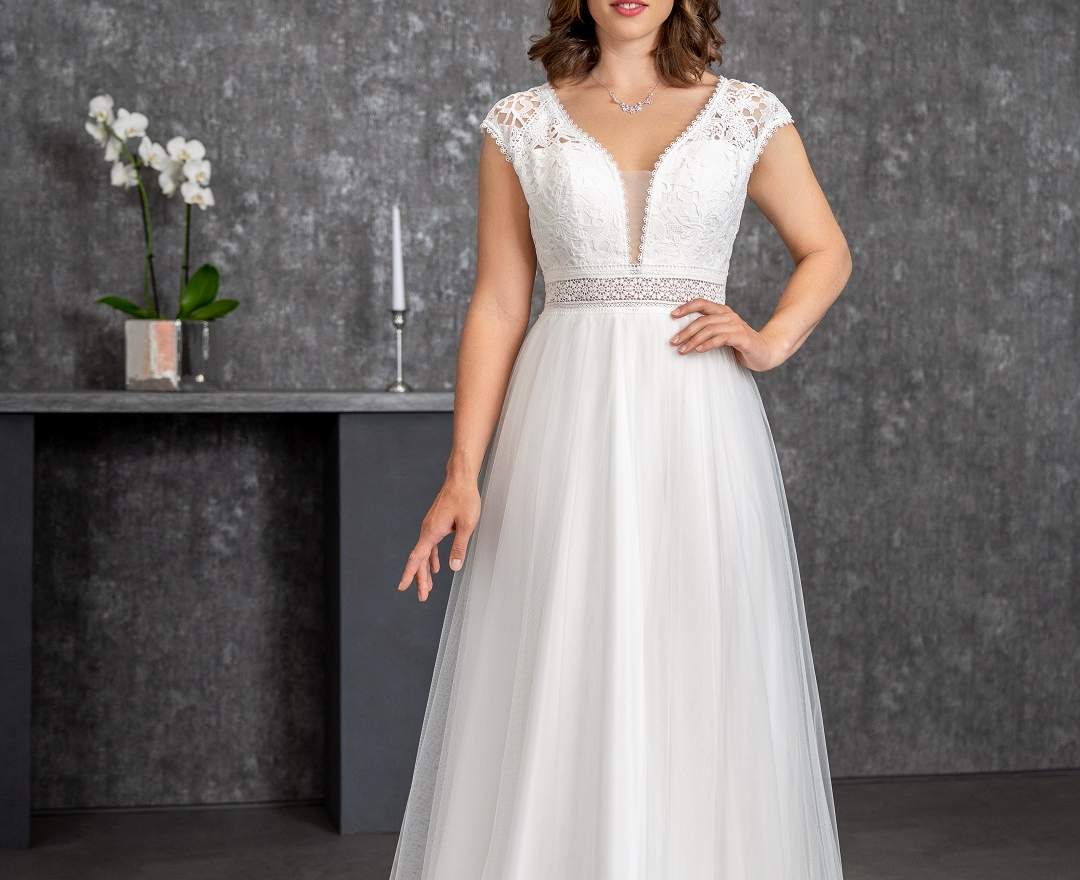 Fuchs Moden - Brautkleid aus Chiffon A-Linie