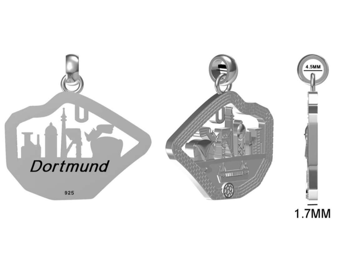 Dortmund Anhänger in 925 Silber
