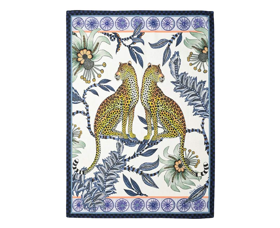 Ardmore Ardmore, Geschirrtuch Lovebird Leopards, Südafrika, 50x70cm Ardmore Ardmore, Geschirrtuch Lovebird Leopards, Südafrika, 50x70cm