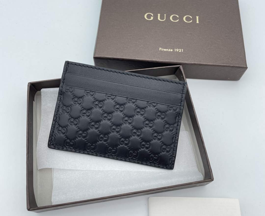 Gucci - Gucci Cardholder Leder Schwarz