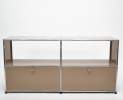 USM Haller - Sideboard mit 2 Schubladen und 2 offenen Fächern beige Thumbnail