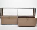 USM Haller - Sideboard mit 2 Schubladen und 2 offenen Fächern beige Thumbnail