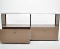 USM Haller - Sideboard mit 2 Schubladen und 2 offenen Fächern beige Thumbnail
