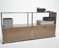 USM Haller - Sideboard mit 2 Schubladen und 2 offenen Fächern beige Thumbnail