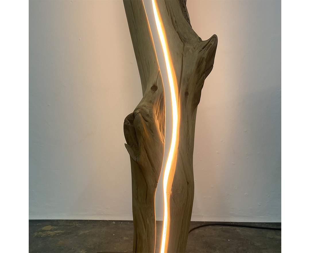 Astwerk Lichtkunst - Stehleuchte aus Holz