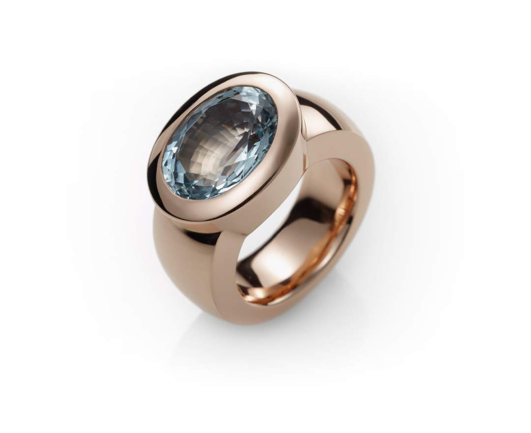 YORK Jewellery Crown Ring - Aquamarine