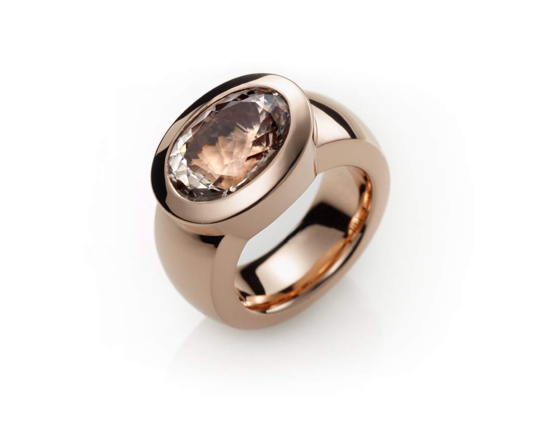 YORK Jewellery Crown Ring - Cairngorm bright