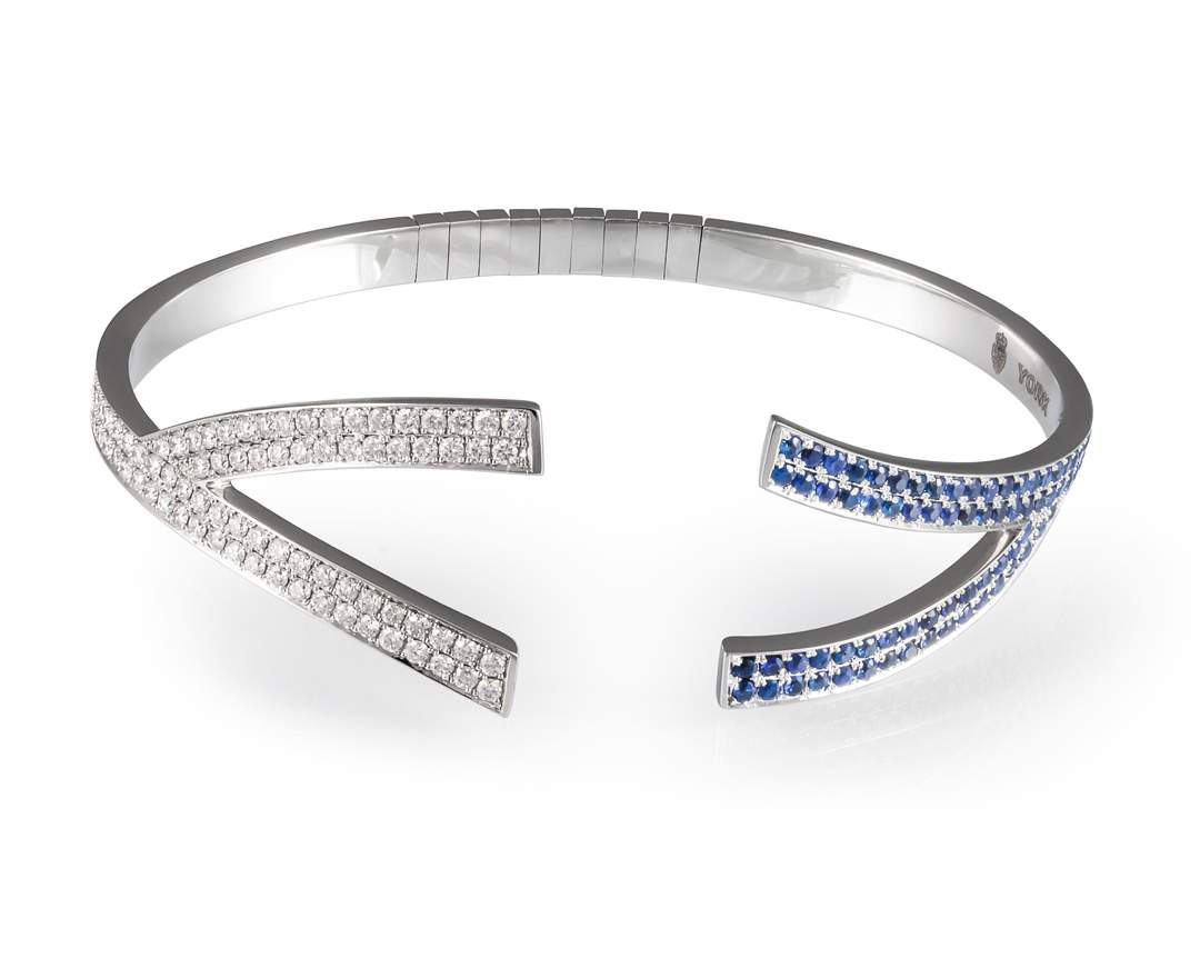 YORK Jewellery - Y-Flex Armband White Diamond & Sapphire