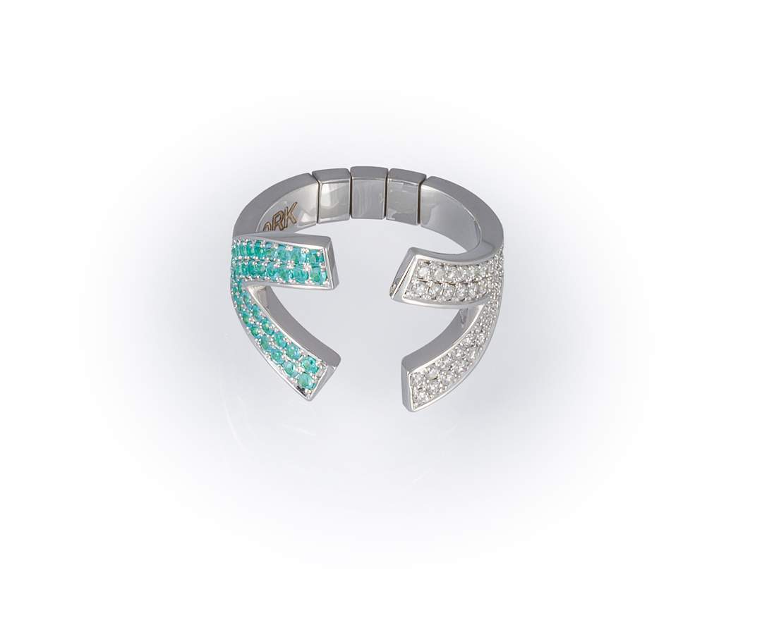 YORK Jewellery - Y-Flex Ring Paraïba & Diamond