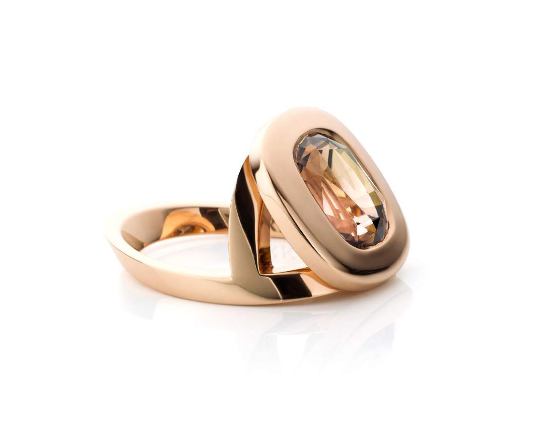 YORK Jewellery Y-Ring Baroness Zircon & Gold