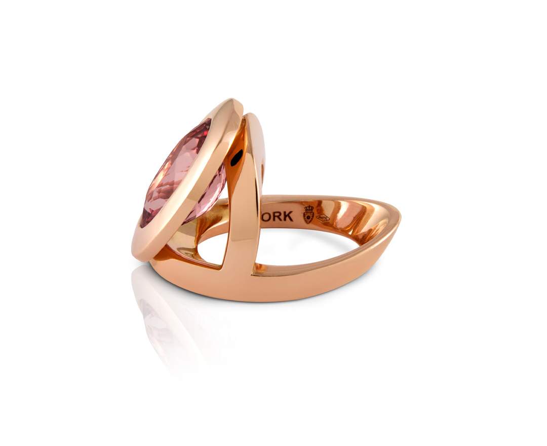 YORK Jewellery Y-Ring Baroness Pink Morganite & Rose Gold