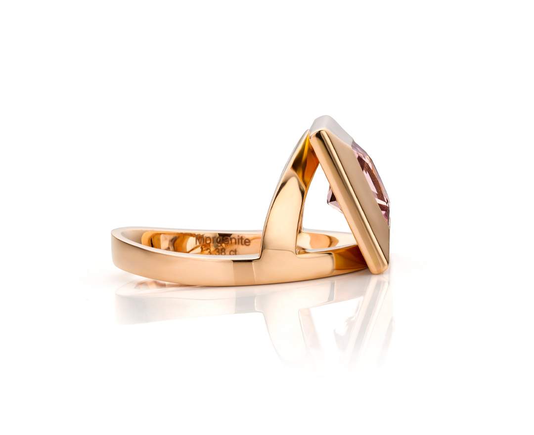 YORK Jewellery Y-Ring Baroness Pink Morganite & Rose Gold