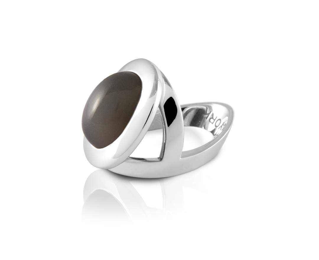 YORK Jewellery Y-Ring Baroness Moonstone & White Gold