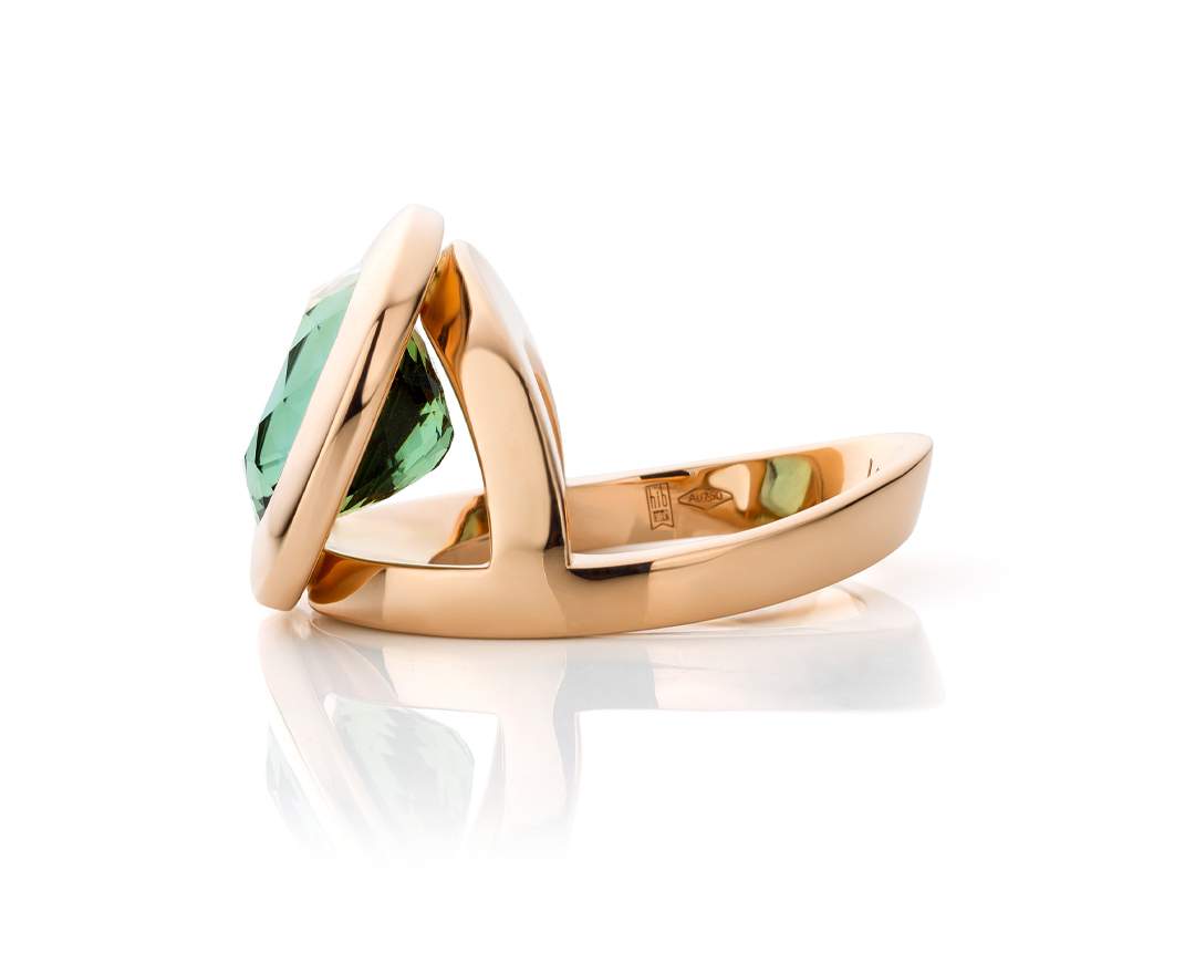 YORK Jewellery Y-Ring Countess Green Tourmaline & Gold