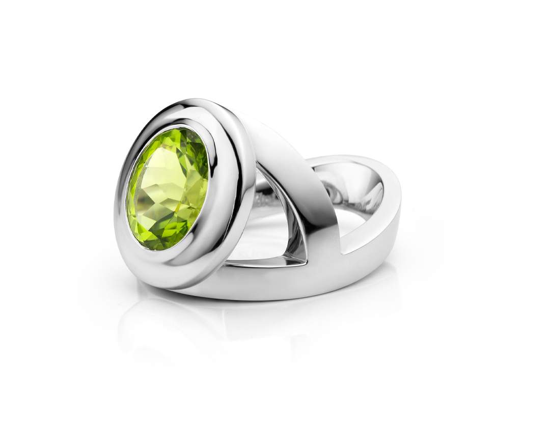 YORK Jewellery - Y-Ring Countess Green Tourmaline & White Gold