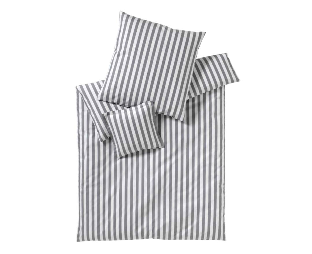Elegante - Bettwäsche Classic Stripes, silber