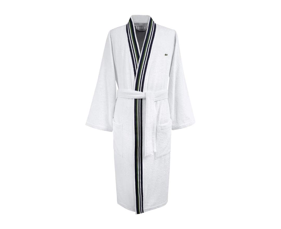 Lacoste Bademantel L Club blanc