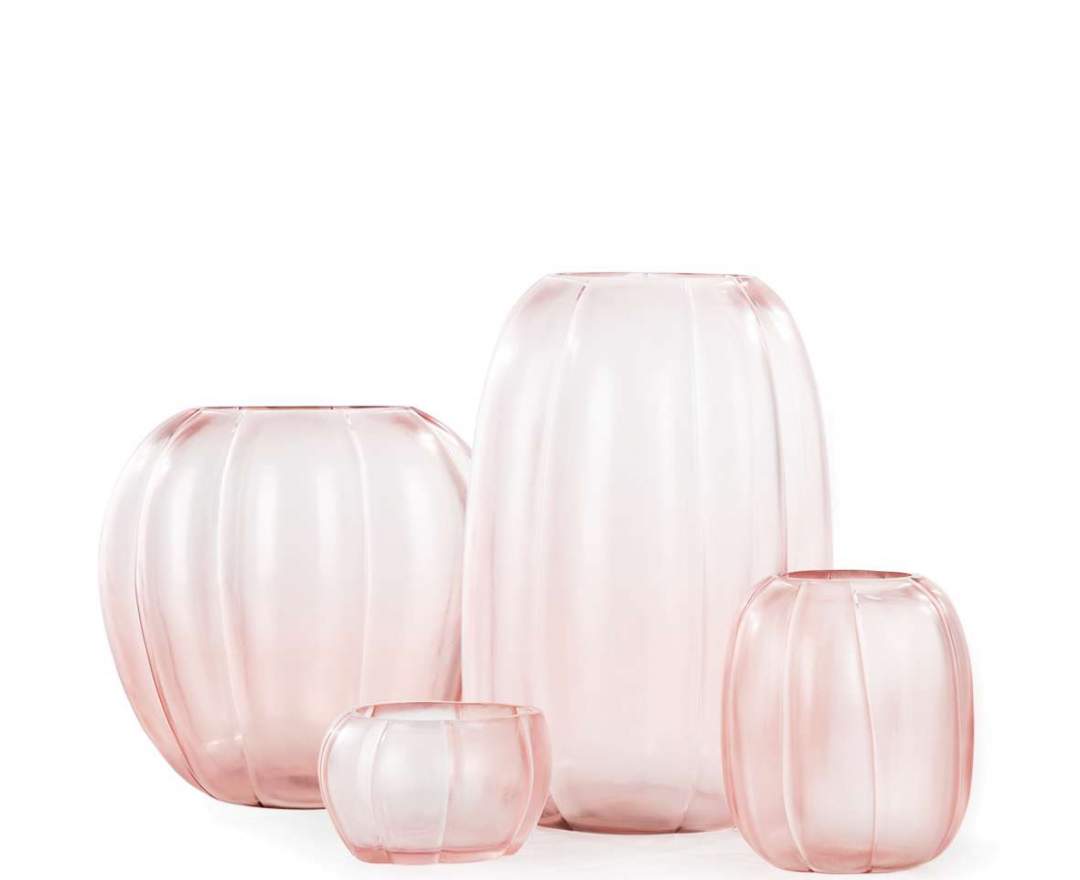 Guaxs Lalibela Vasen und Teelichthalter rosé
