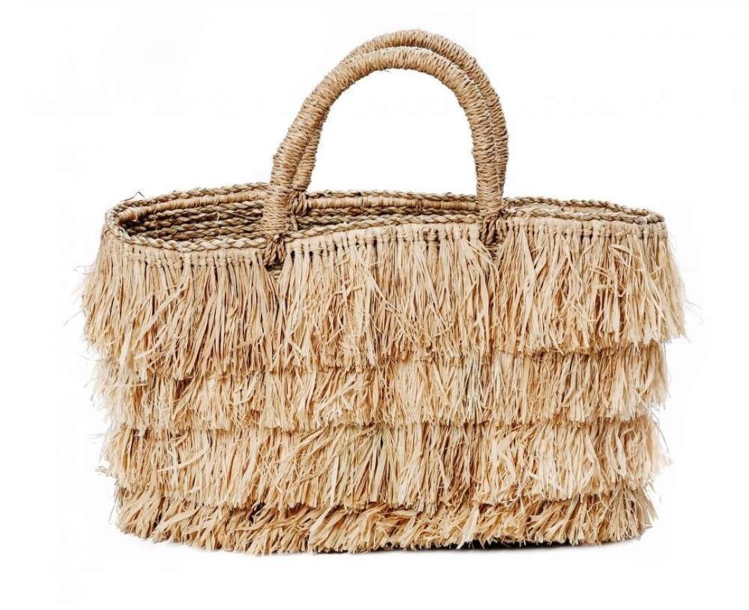 Bazar Bizar - Der Raffia Bahamas Korb - Shopper Natural