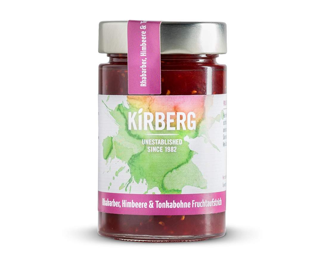 Kirberg Manufaktur Fruchtaufstrich - Rhabarber, Himbeere & Tonkabohne