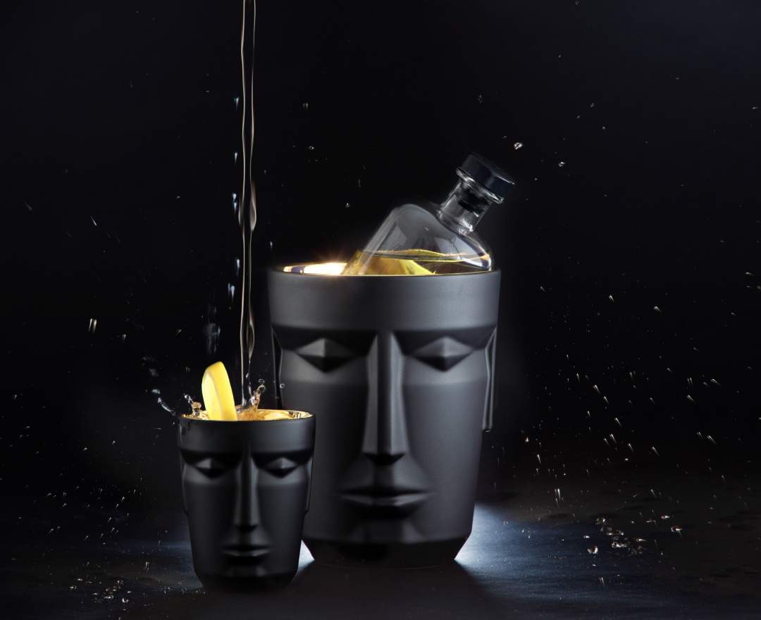 Prometheus Gin- und Cocktailbecher - schwarz/gold