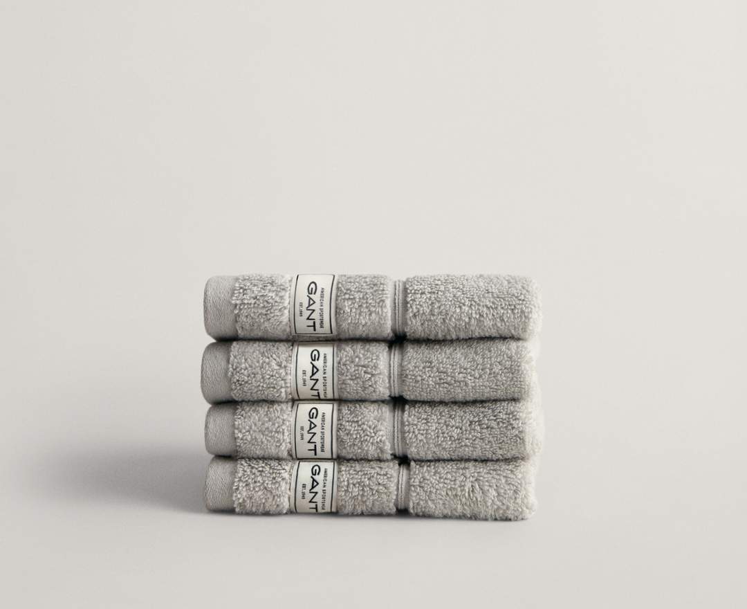 Handtuch 30x30cm 4er-Set (verschiedene Farben) - heather grey