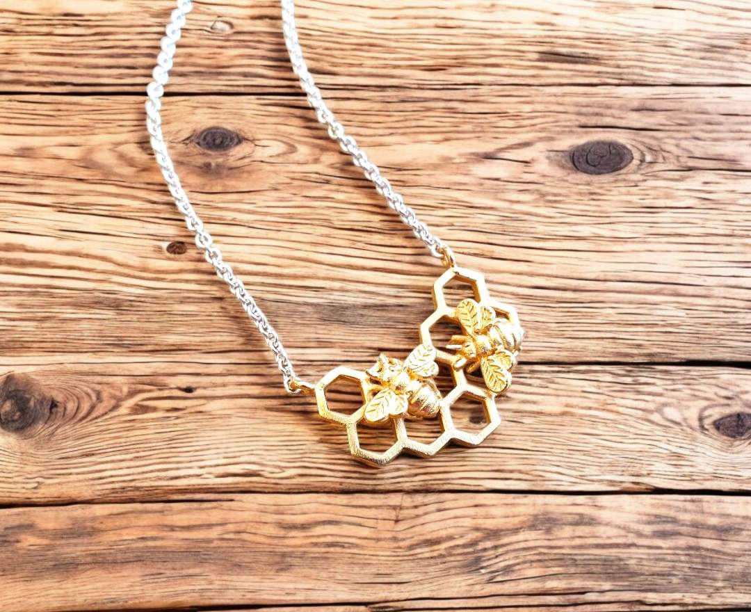 Goldschmiede Goldstück Wabencollier