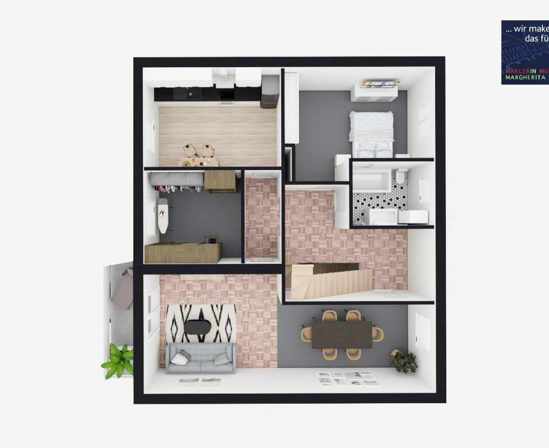MaklerinMünster, Margherita Magri Immobilien - Kaufobjekt: CHARMANTES REIHENHAUS MIT VIEL PLATZ IN SCHÖNSTER LAGE VON MECKLENBECK