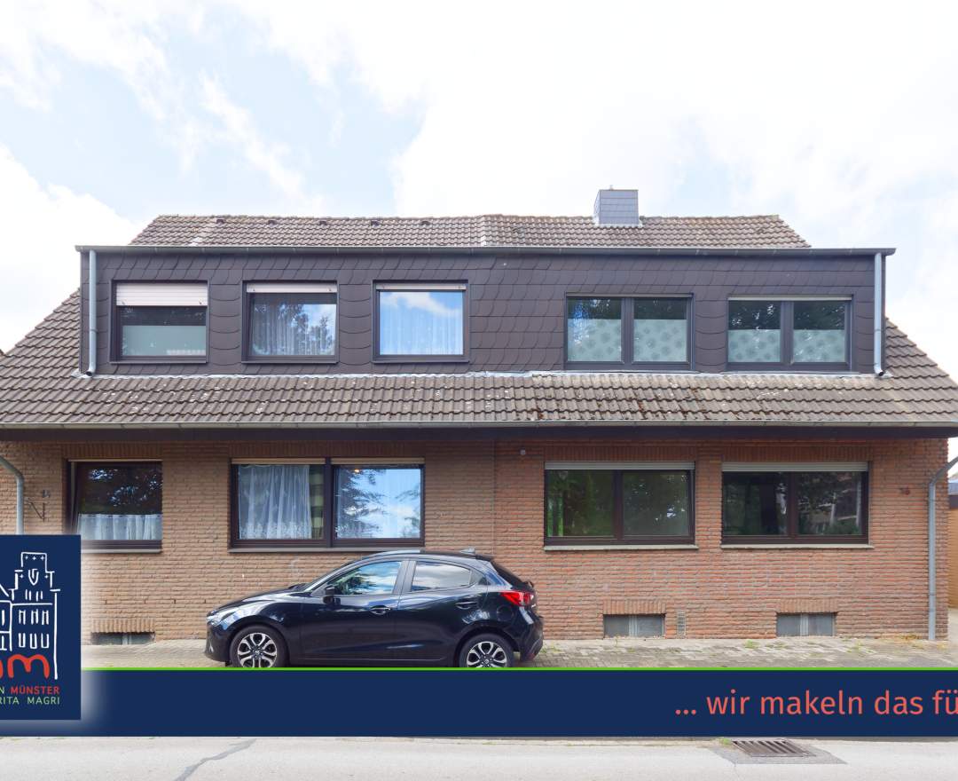 MaklerinMünster, Margherita Magri Immobilien Kaufobjekt: 2 GEPFLEGTE DOPPELHAUSHÄLFTEN MIT SELBSTNUTZUNG UND SOLIDER VERMIETUNG IN ZENTRALER LAGE