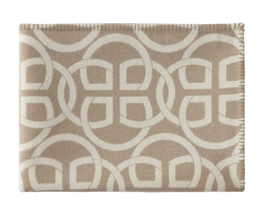 GANT HOME Woll-Plaid im Monogram-Design 130x180cm