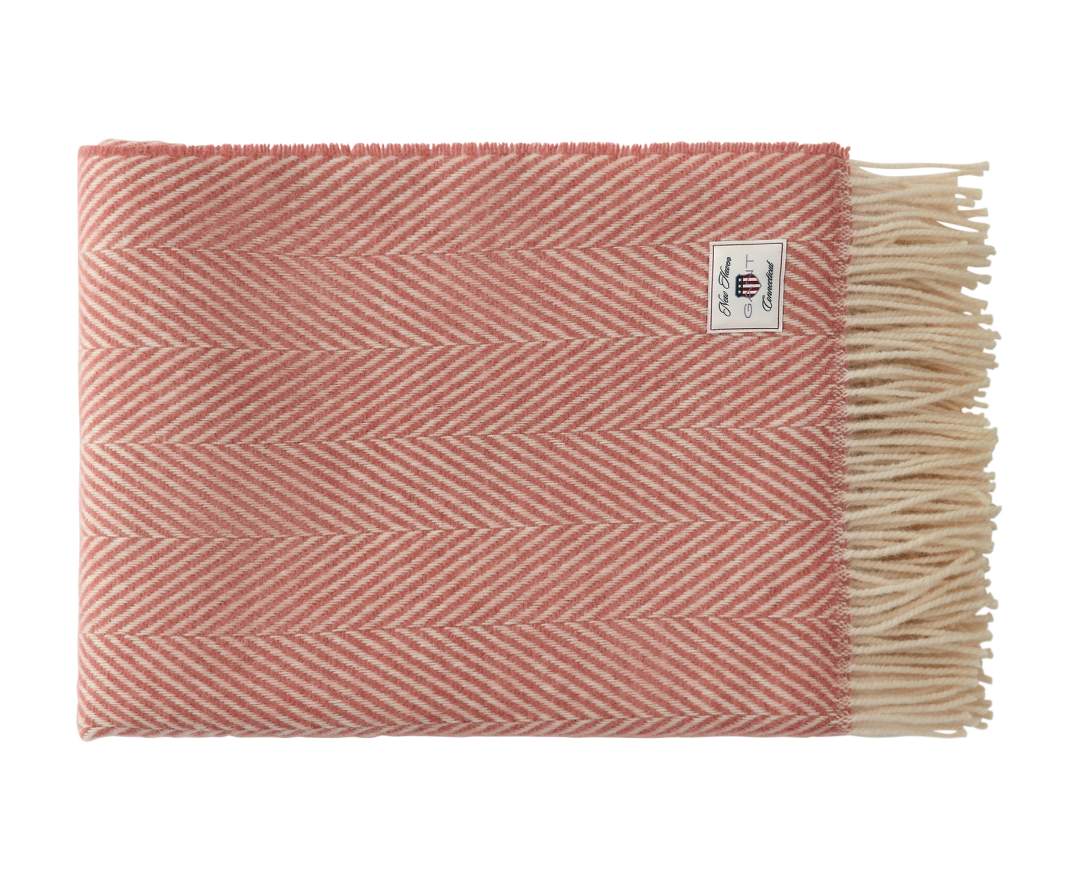 GANT HOME Wolldecke mit Fischgrätmuster 130x200cm