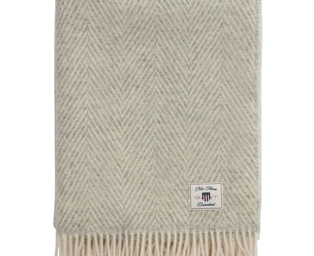 GANT HOME - Wolldecke mit Fischgrätmuster 130x200cm
