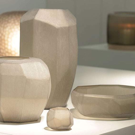 Cubistic Vasen rauchgrau - hoch