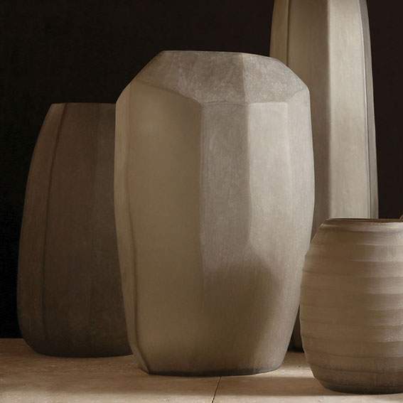 Cubistic Vasen rauchgrau - hoch