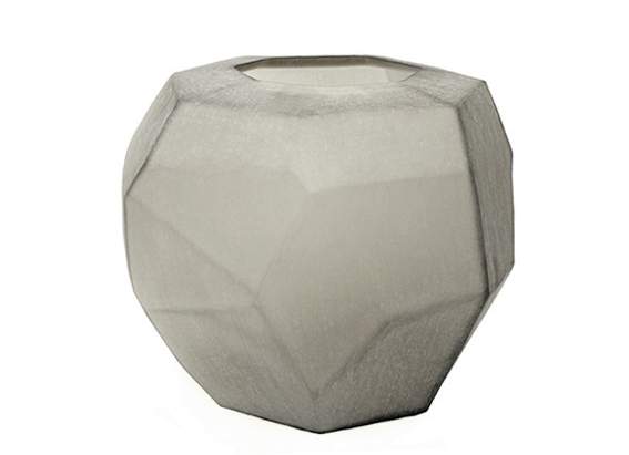 Cubistic Vasen rauchgrau - rund
