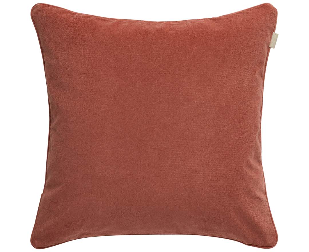 GANT HOME Kissenbezug aus Baumwoll-Samt in terracotta