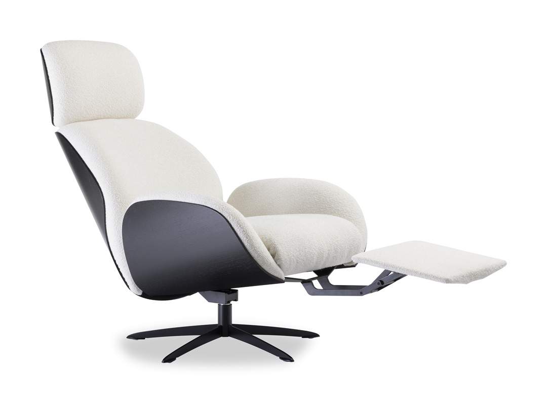 IP Design - IP Design Trinity – Relaxsessel mit Holzaussenform & Sternfuß