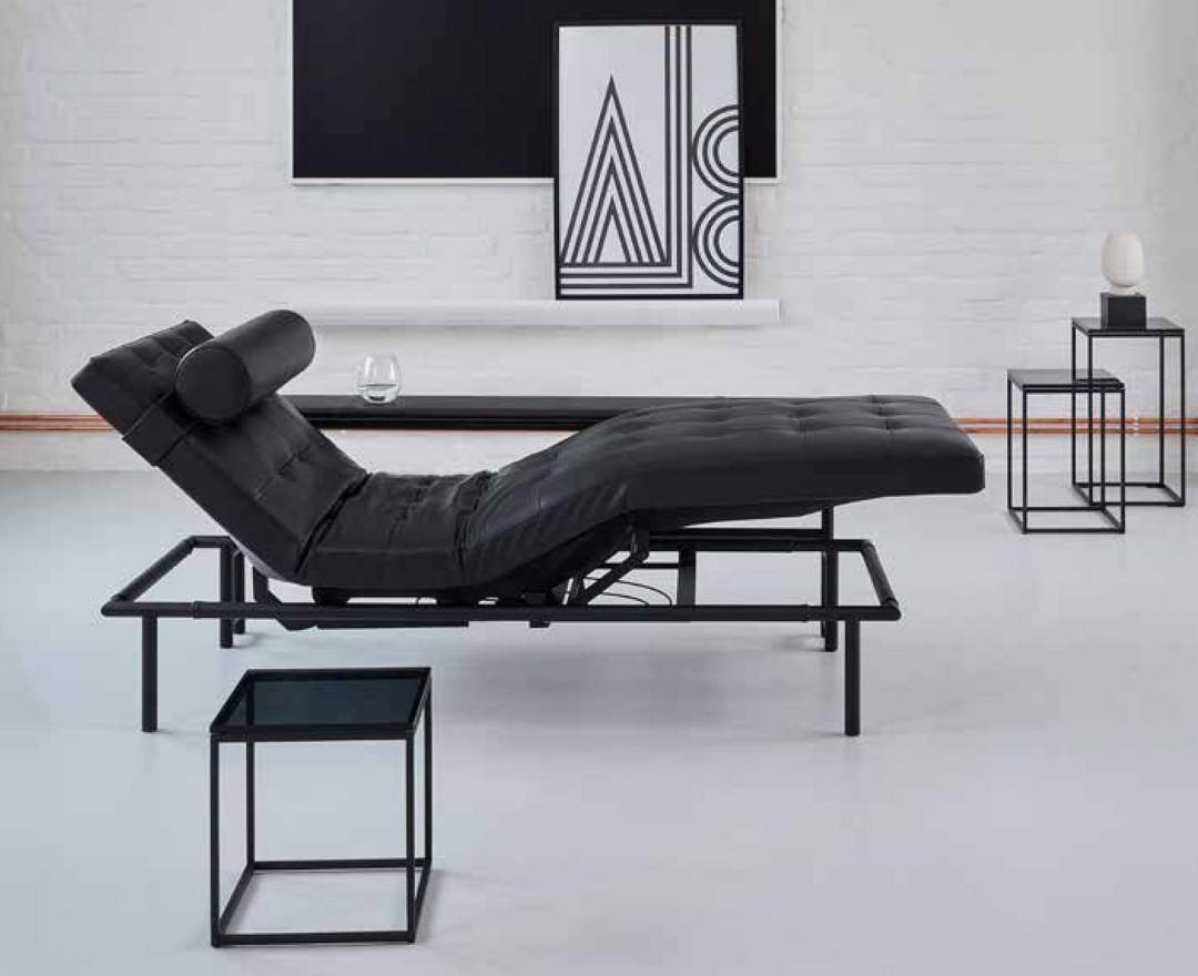 IP Design IP Design Campus de Luxe – luxuriöses Daybed in Leder Schwarz