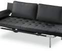 IP Design - IP Design Campus de Luxe – luxuriöses Daybed in Leder Schwarz Thumbnail