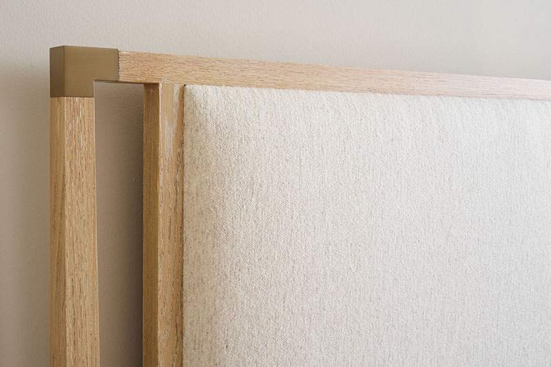 Caracole - Bett  Caracole PINSTRIPE UPH BED LIGHT - KG