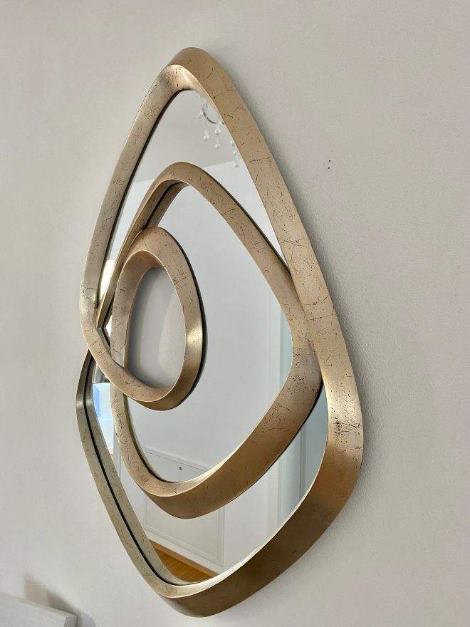 Christopher Guy Spiegel CYRILLIC handgeschnitzt und versilbert