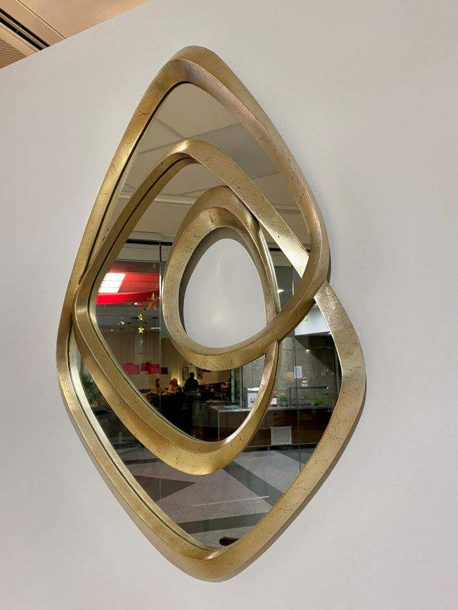 Christopher Guy - Spiegel CYRILLIC handgeschnitzt und versilbert