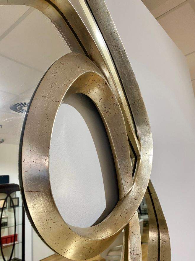 Christopher Guy - Spiegel CYRILLIC handgeschnitzt und versilbert