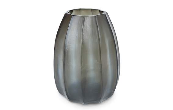 Koonam Vasen und Teelichthalter indigo/smokegrey - Vase M