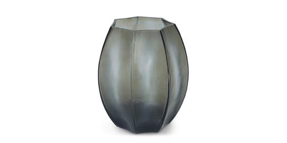 Koonam Vasen und Teelichthalter indigo/smokegrey - Vase S
